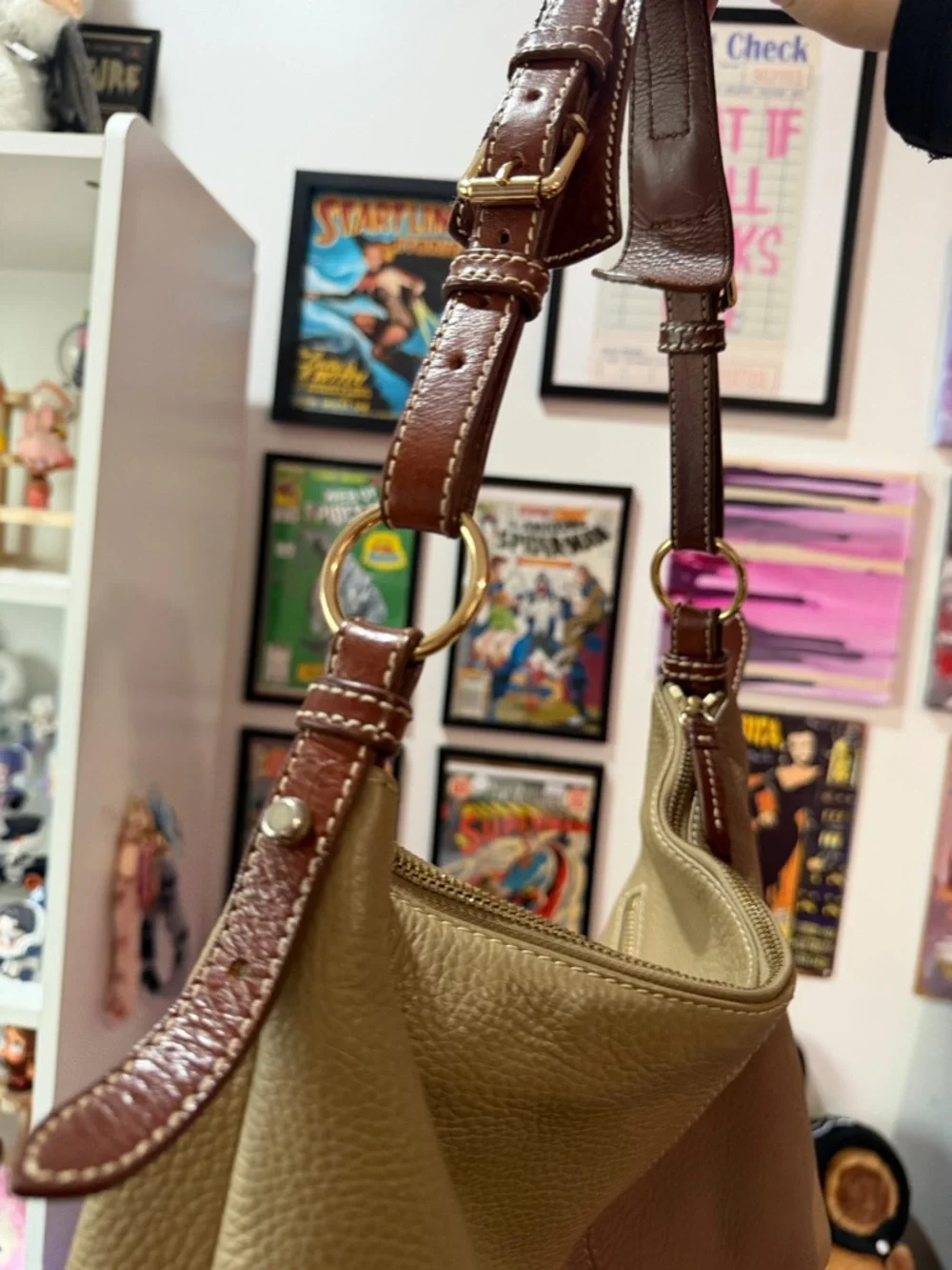 Vintage Dooney & Bourke Pebble Leather Hobo Mary bag - Picture 3 of 12
